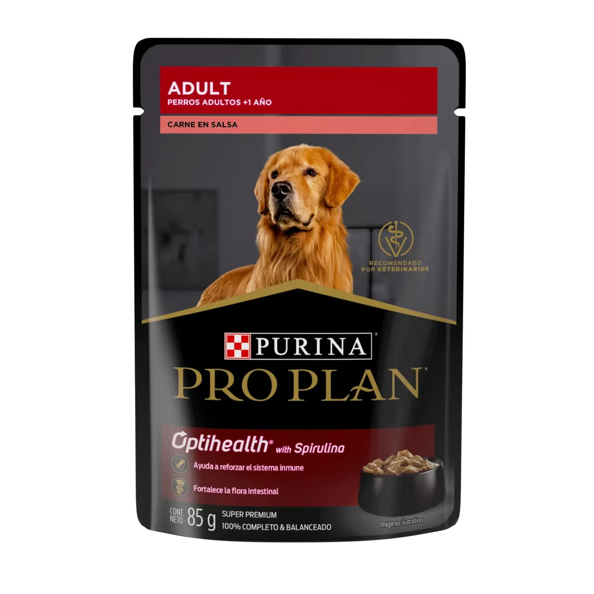 Alimento Para Perro Pro Plan Adulto Optihealth Pouch Carne