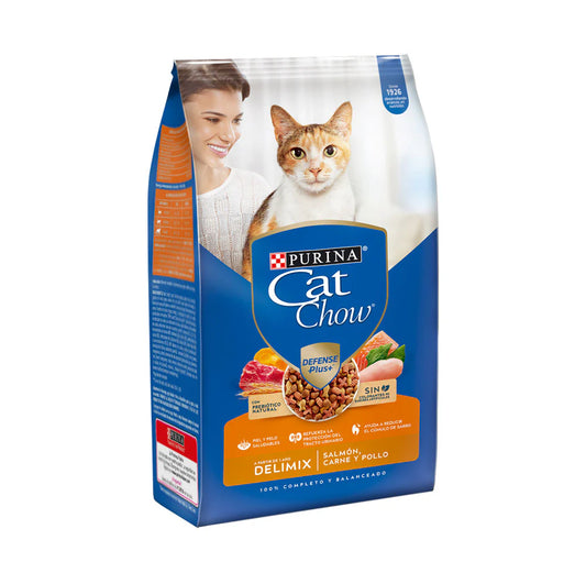 Concentrado para Gato Adulto Cat Chow Delimix Salmón Carne y Pollo