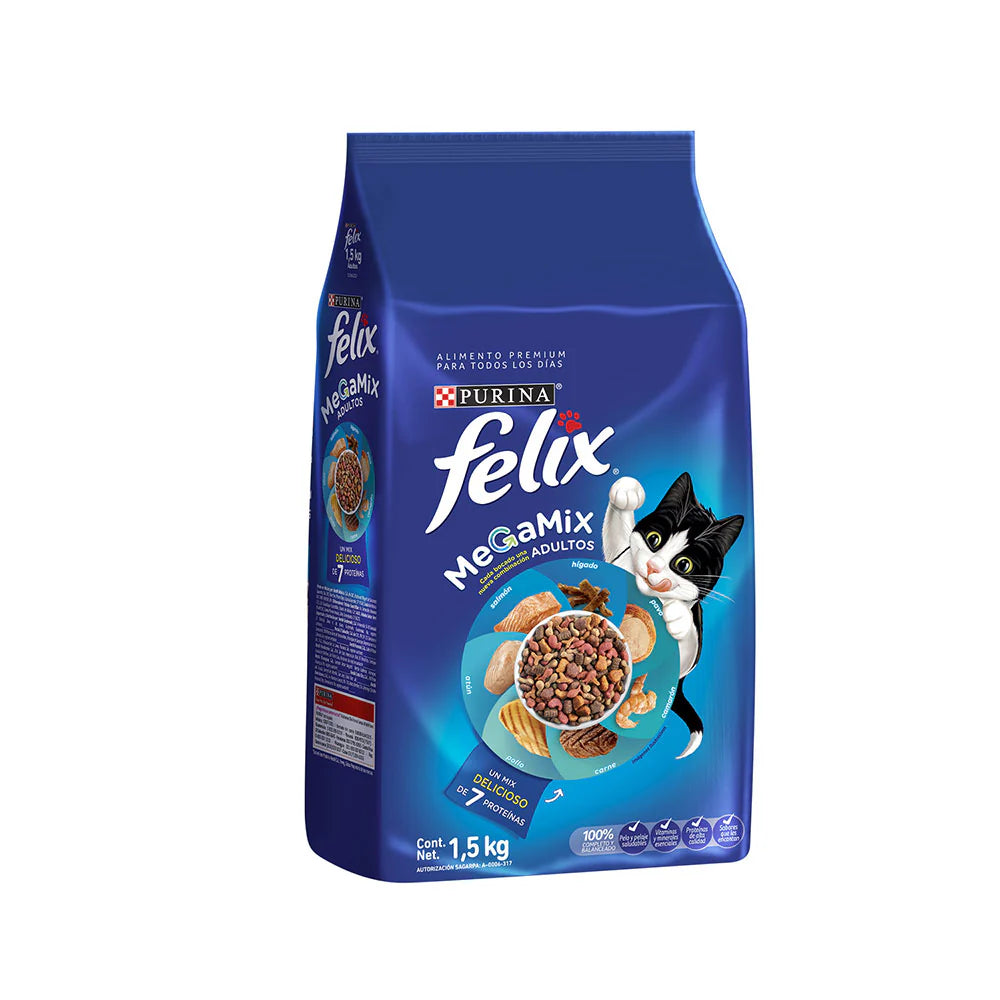 Concentrado Para Gato Felix Mega Mix Atun Salmon & Pollo