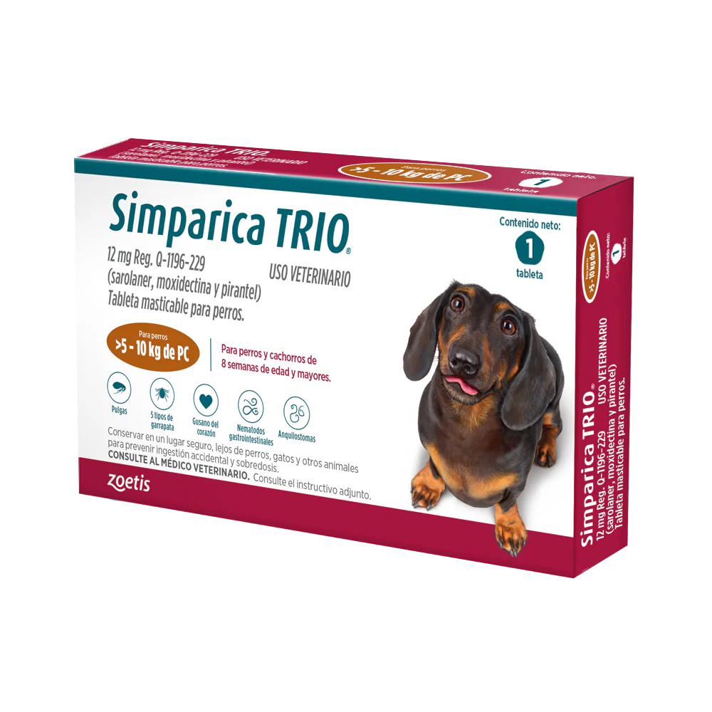 Tableta Masticable Antigulpas Simparica Trio