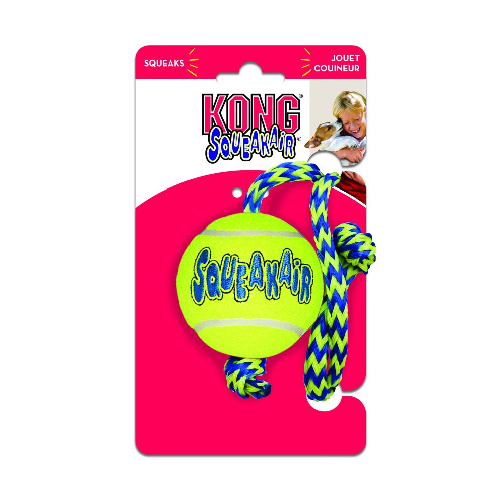 Juguete para Perro Kong Squeakair Balls with Rope