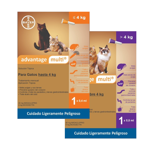 Pipetas ADVANTAGE MULTI GATO (3 pipetas)