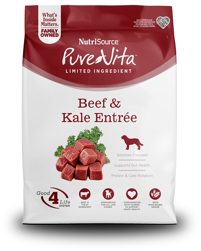 Concentrado para Perro NutriSource Pure Vita Beef & Kale Entrée