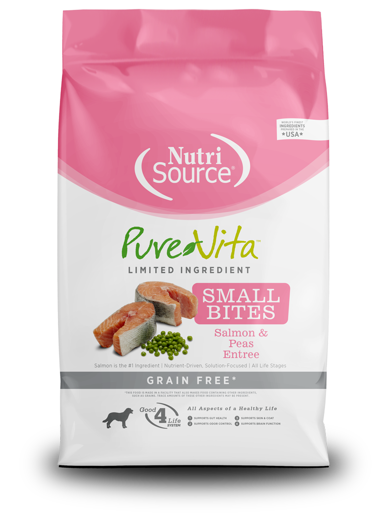 Concentrado para Perro NutriSource Small Bites Pure Vita Salmon & Peas Entree