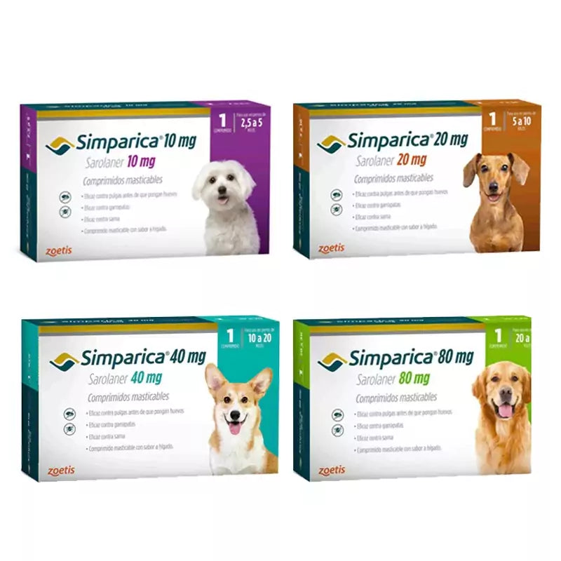 Tableta Masticable Antigulpas Simparica 1 Tableta