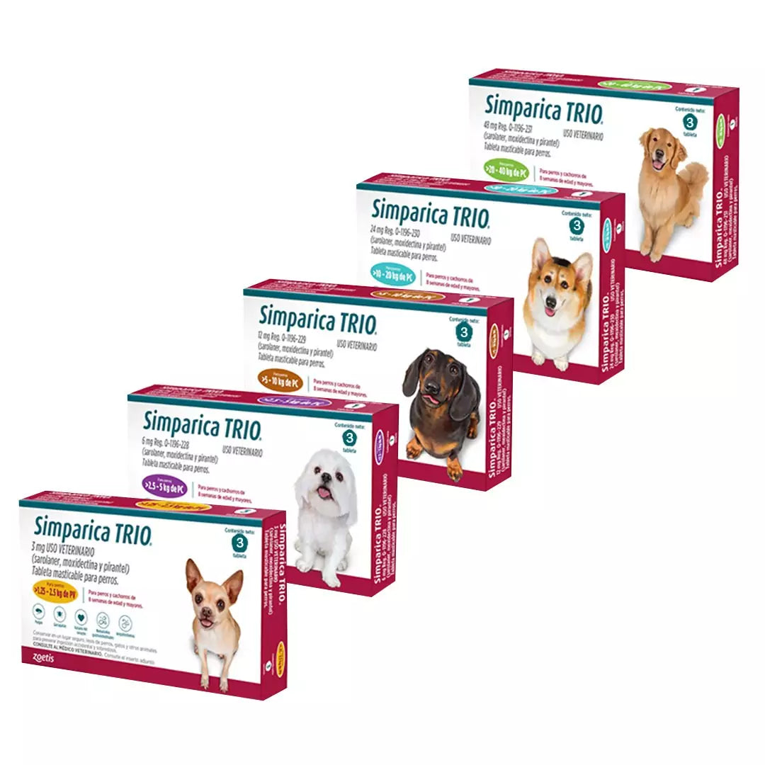 Tableta Masticable Antigulpas Simparica Trio