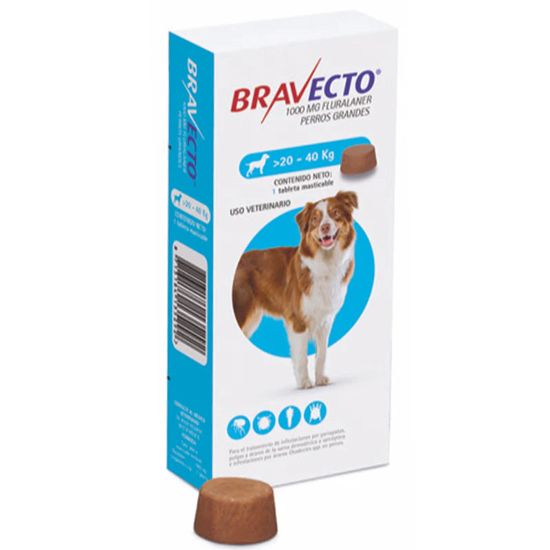 Tableta Masticable Antipulgas Bravecto